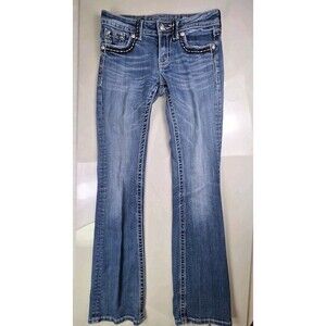 Miss‎ Me Women's Size 27 Boot Cut Distressed Jeans JP-5143B2